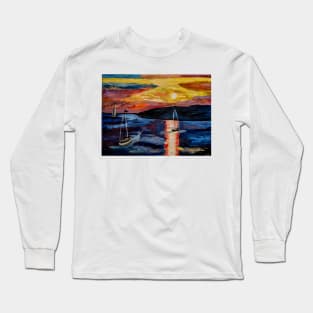 Out sailing in the open sea Long Sleeve T-Shirt